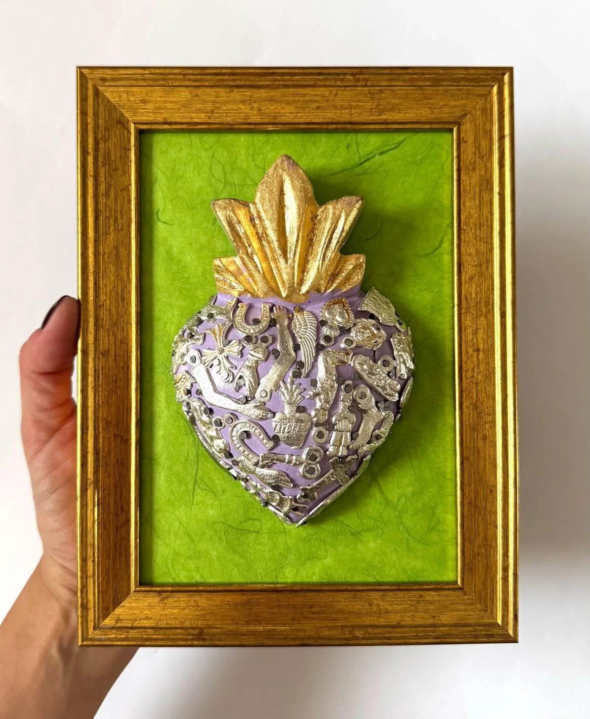 Framed Milagritos Gold Vintage 6.25"x 8.25"