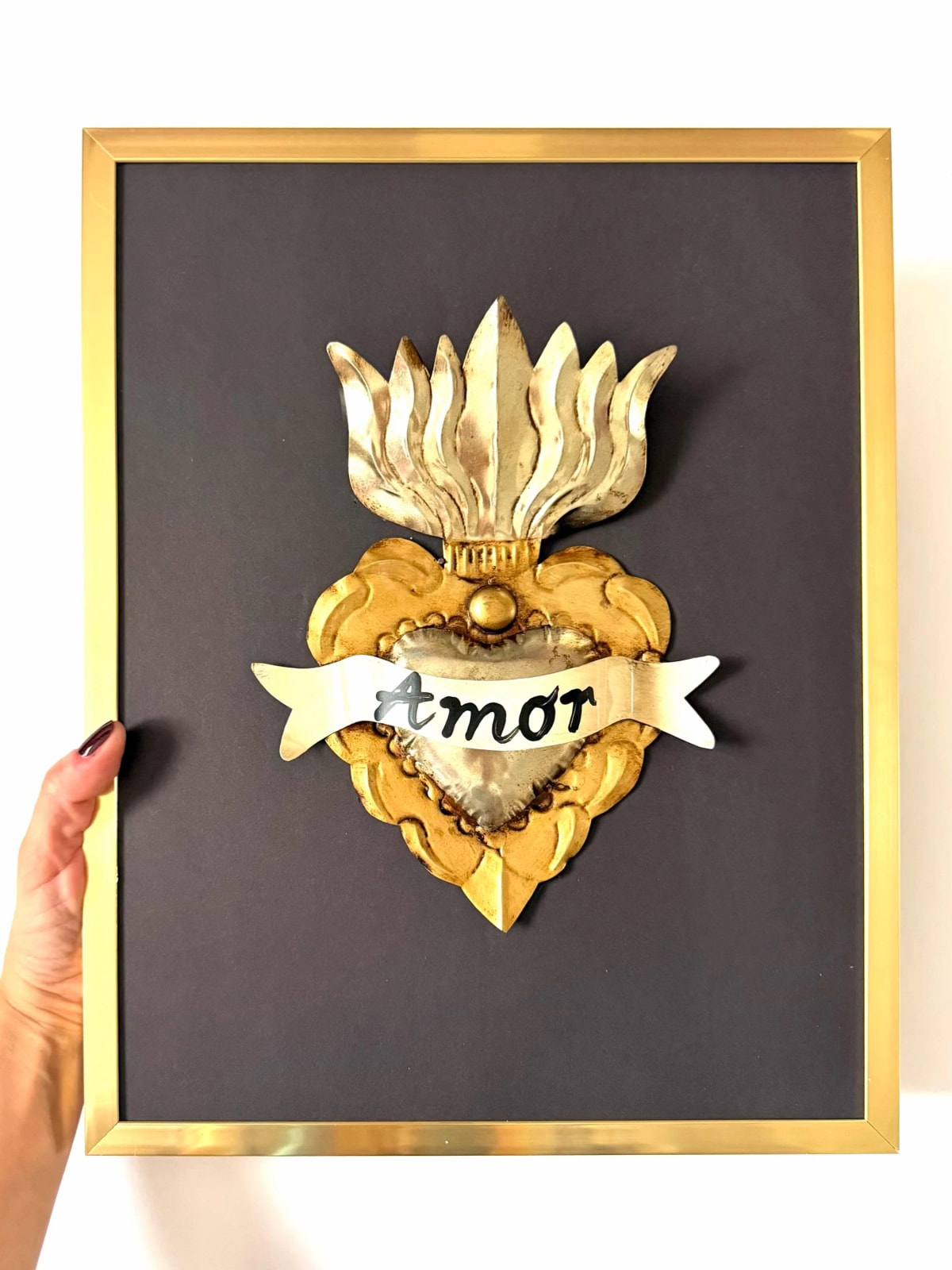 Framed Amor Mio 11.5"x 14.5"